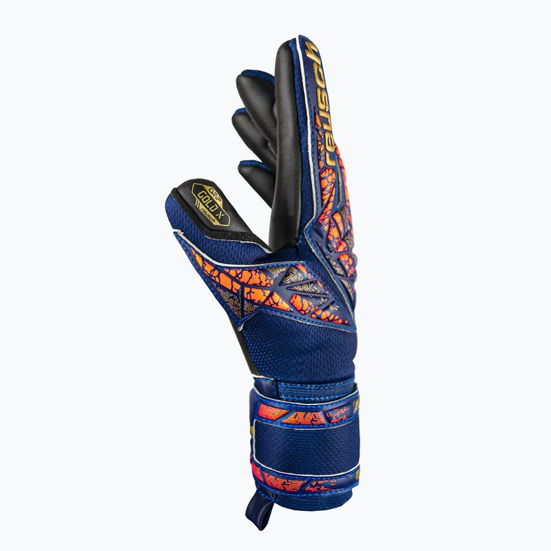 Rękawice bramkarskie dziecięce Reusch Attrakt Gold X Junior premium blue/gold/black 4