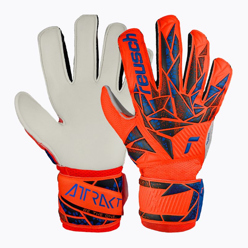 Rękawice bramkarskie dziecięce Reusch Attrakt Solid Junior hyper orng/elec blue