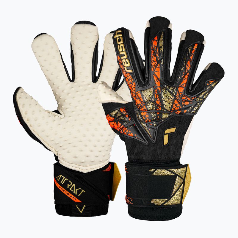 Rękawice bramkarskie Reusch Attrakt SpeedBump Ortho-Tec black/gold/orange
