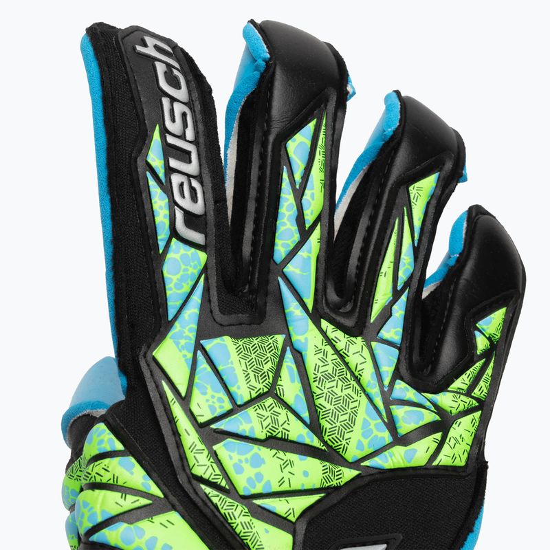 Rękawice bramkarskie Reusch Attrakt Aqua Evolution black/fluo lime/aqua 4