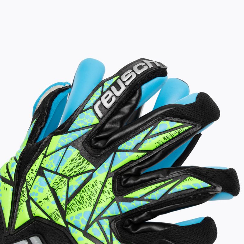 Rękawice bramkarskie Reusch Attrakt Aqua black/fluo lime/aqua 4