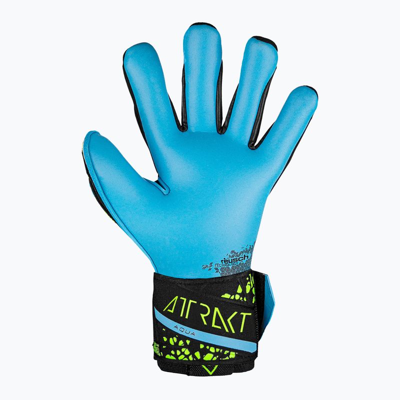 Rękawice bramkarskie Reusch Attrakt Aqua black/fluo lime/aqua 6
