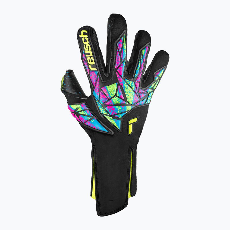 Rękawice bramkarskie Reusch Attrakt Fusion Strapless black/safety yellow/black 2