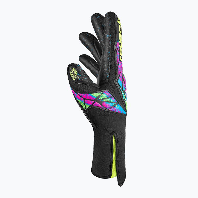 Rękawice bramkarskie Reusch Attrakt Fusion Strapless black/safety yellow/black 4