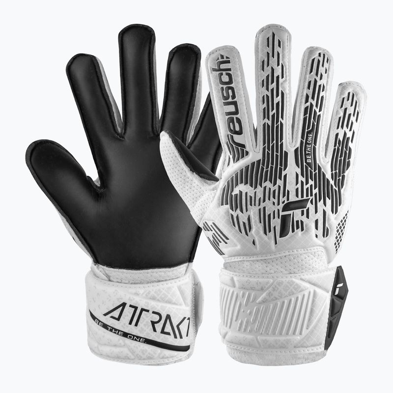 Rękawice bramkarskie dziecięce Reusch Attrakt Solid Junior white/black