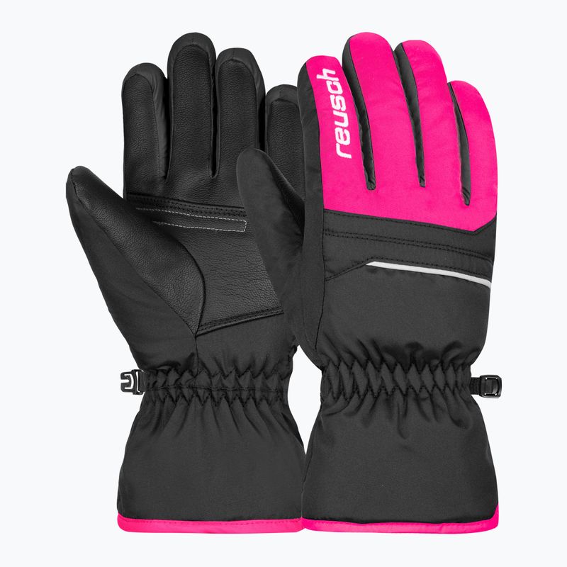 Rękawice narciarskie dziecięce Reusch Alan Junior black/pink glo 2