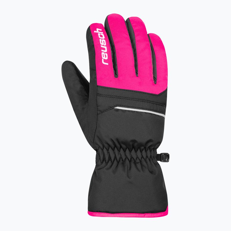 Rękawice narciarskie dziecięce Reusch Alan Junior black/pink glo 3