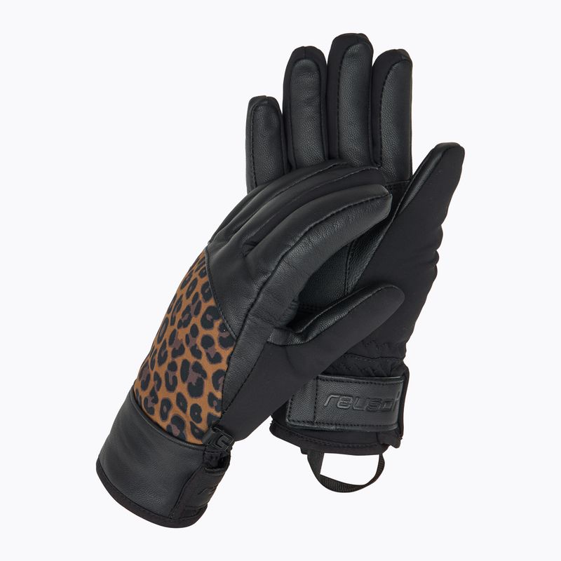 Rękawice narciarskie damskie Reusch Beatrix R-Tex XT black/brown leopard