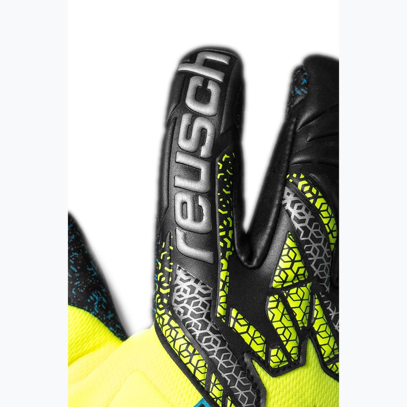 Rękawice bramkarskie Reusch Attrakt Fusion Guardian safety yellow/silver/black 5
