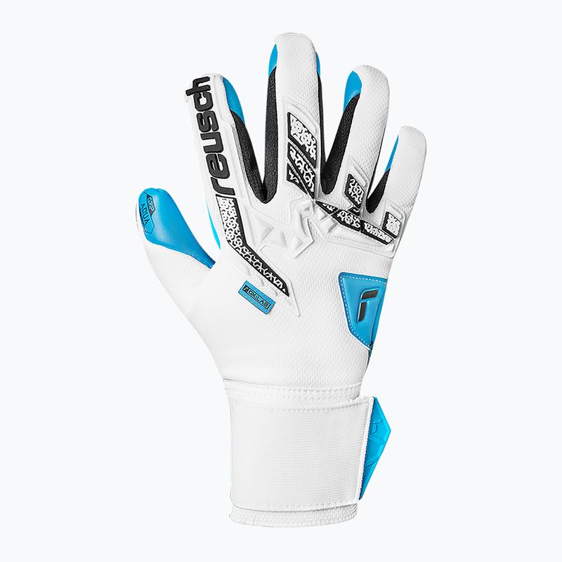 Rękawice bramkarskie Reusch Attrakt Freegel Aqua white/black/aqua blue 2