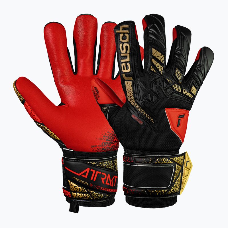 Rękawice bramkarskie Reusch Attrakt Freegel Silver black/gold/fiery red