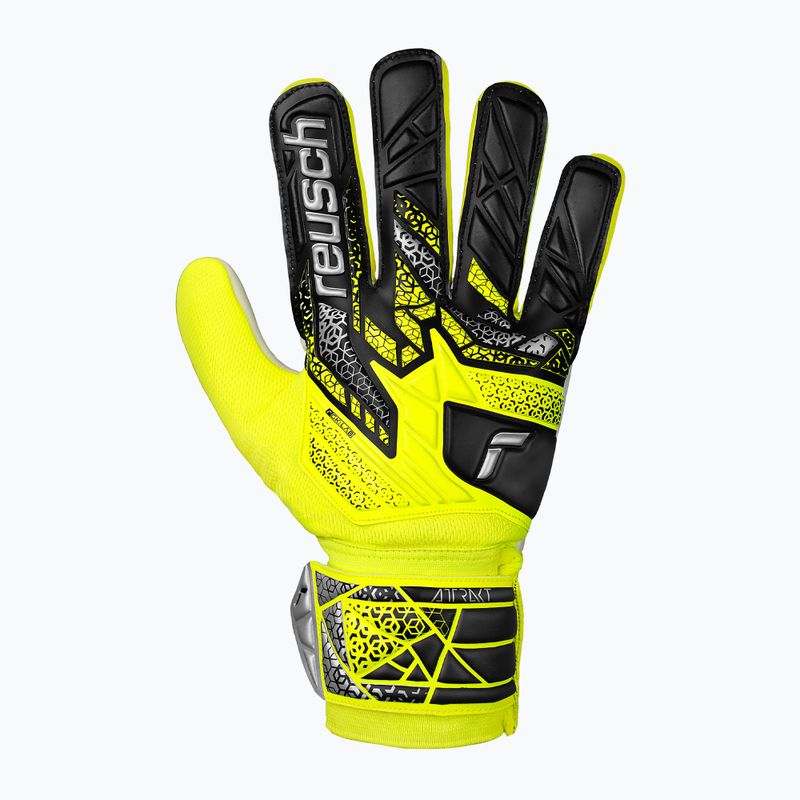 Rękawice bramkarskie Reusch Attrakt Starter Solid safety yellow/silver 2