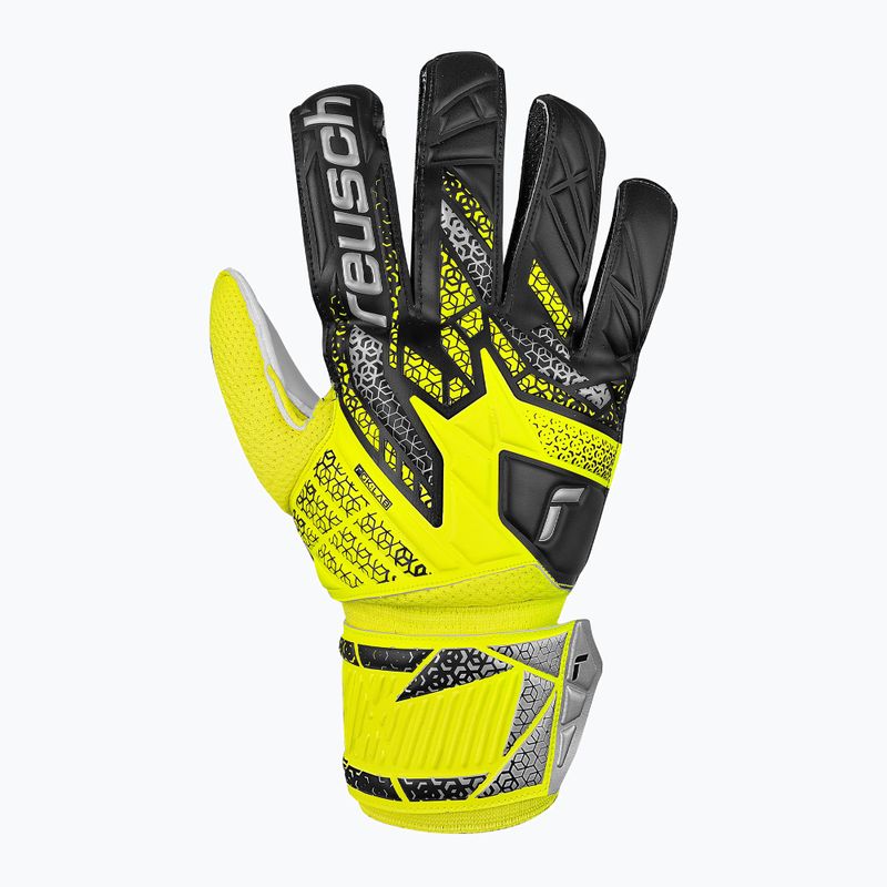 Rękawice bramkarskie Reusch Attrakt Solid safety yellow/silver 2