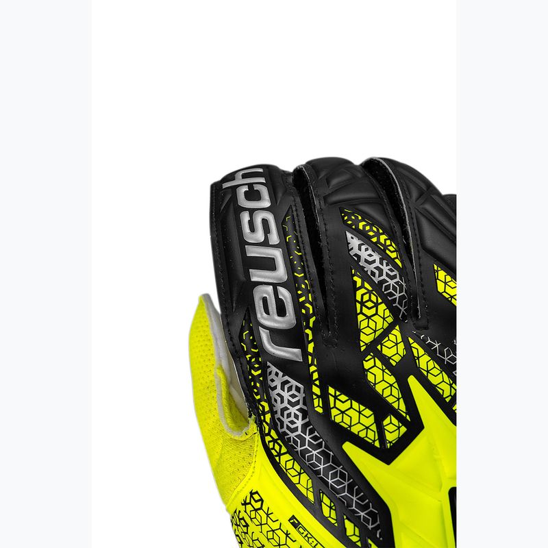 Rękawice bramkarskie Reusch Attrakt Solid safety yellow/silver 5