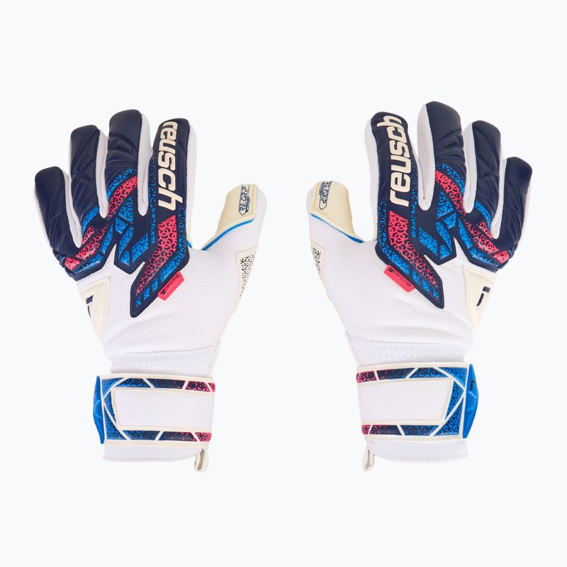 Rękawice bramkarskie Reusch Attrakt RE:GRIP NC blue/pink/white 2