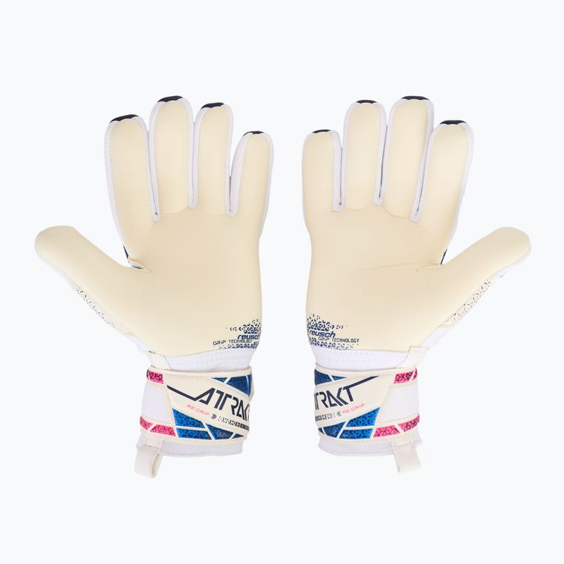 Rękawice bramkarskie Reusch Attrakt RE:GRIP NC blue/pink/white 3
