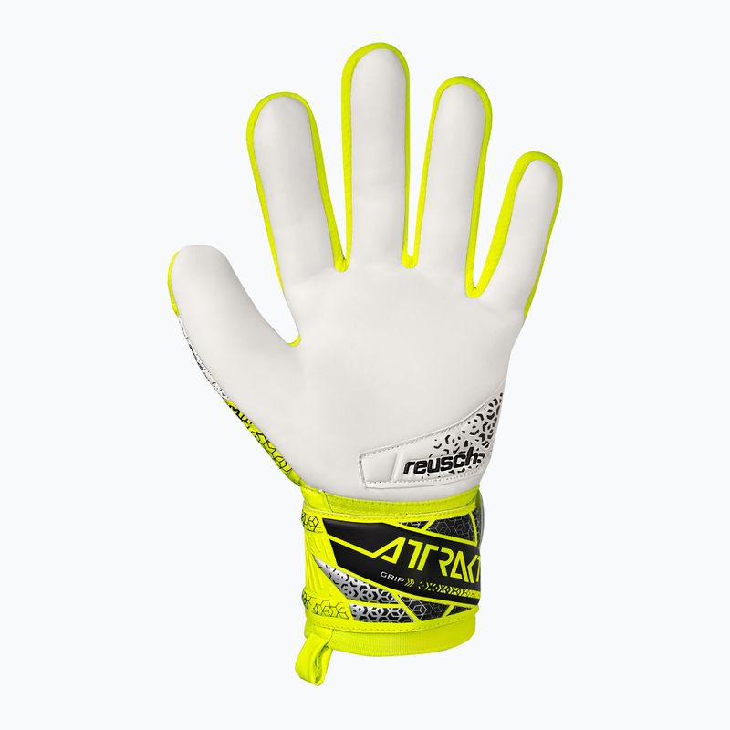 Rękawice bramkarskie Reusch Attrakt Grip safety yellow/silver 3