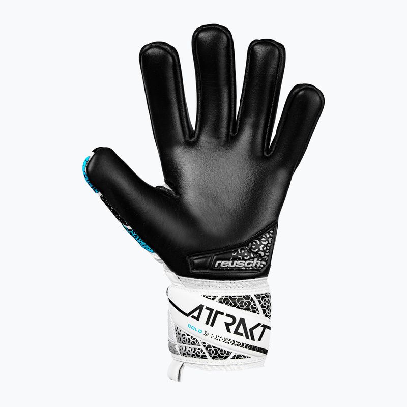 Rękawice bramkarskie dziecięce Reusch Attrakt Gold NC Junior white/silver/black 3