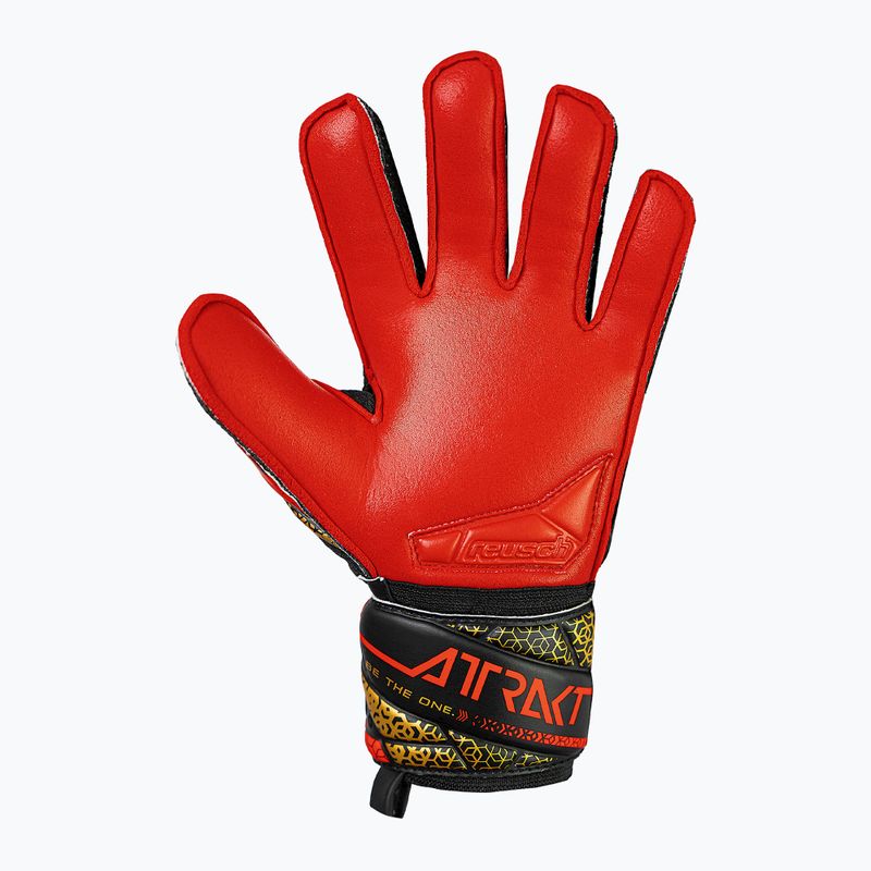 Rękawice bramkarskie Reusch Attrakt Silver Junior black/gold/fiery red 3