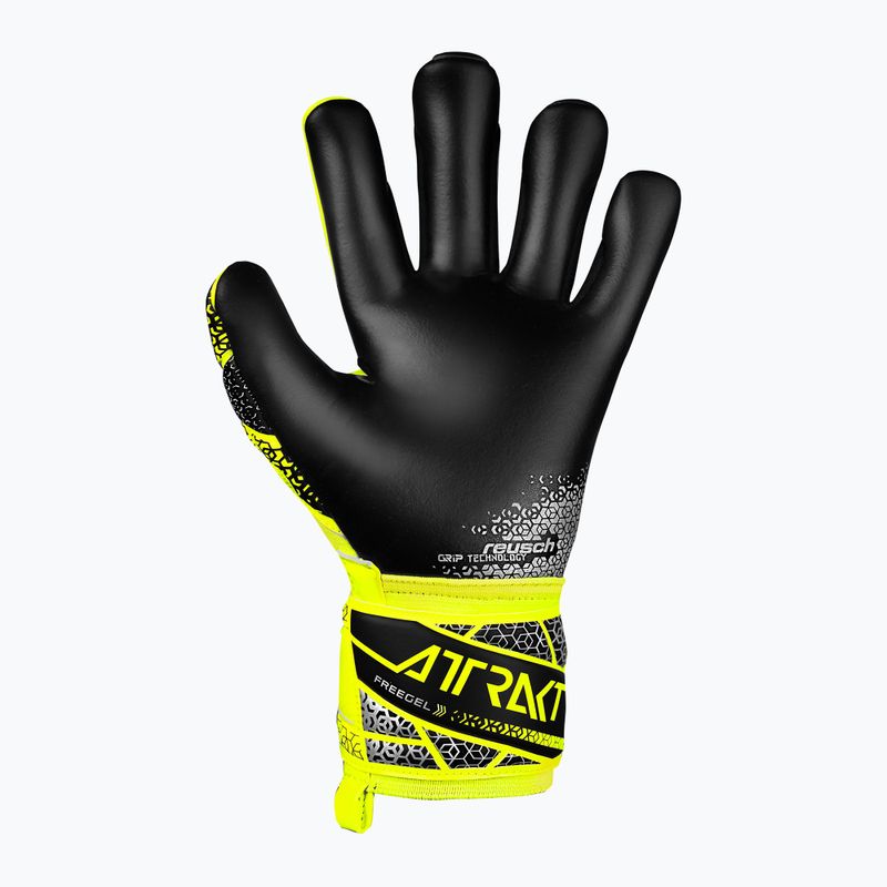 Rękawice bramkarskie dziecięce Reusch Attrakt Freegel Silver Junior safety yellow/silver/black 3
