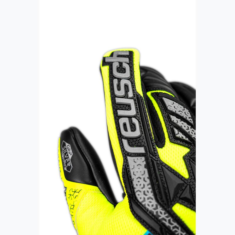 Rękawice bramkarskie dziecięce Reusch Attrakt Freegel Silver Junior safety yellow/silver/black 5