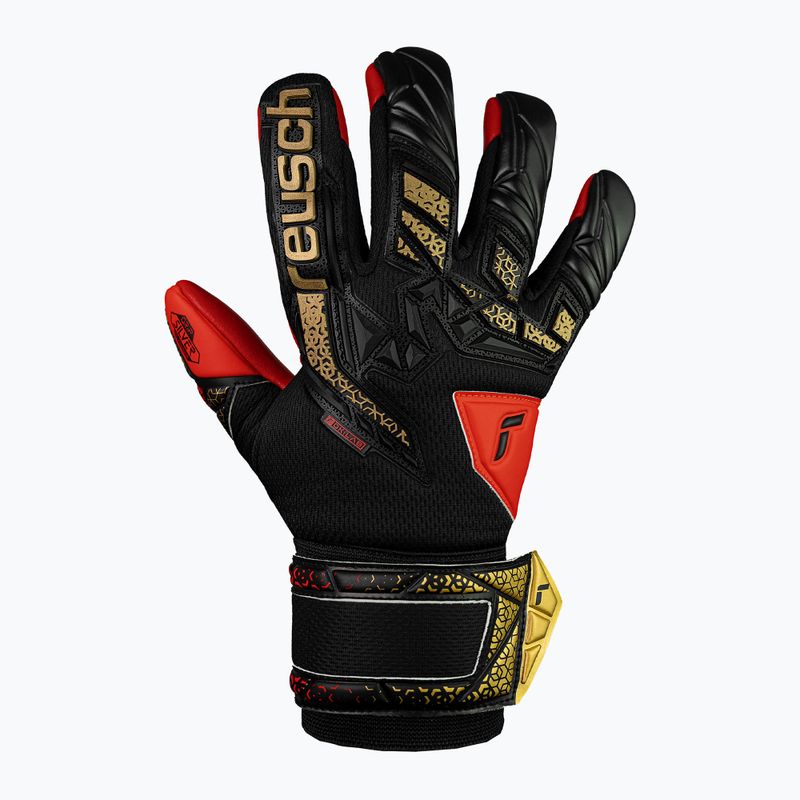 Rękawice bramkarskie dziecięce Reusch Attrakt Freegel Silver Junior black/gold/fiery red 2