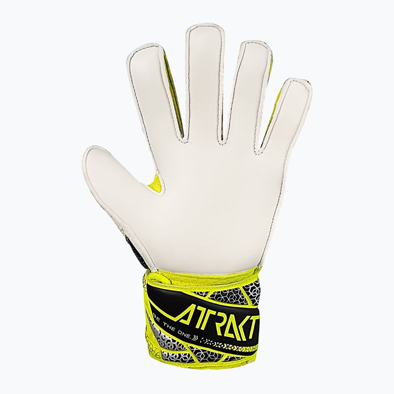Rękawice bramkarskie dziecięce Reusch Attrakt Solid Junior safety yellow/silver 3