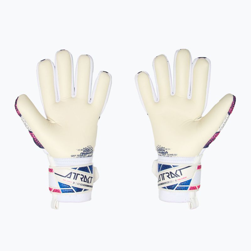 Rękawice bramkarskie dziecięce Reusch Attrakt RE:GRIP NC Junior blue/pink/white 3