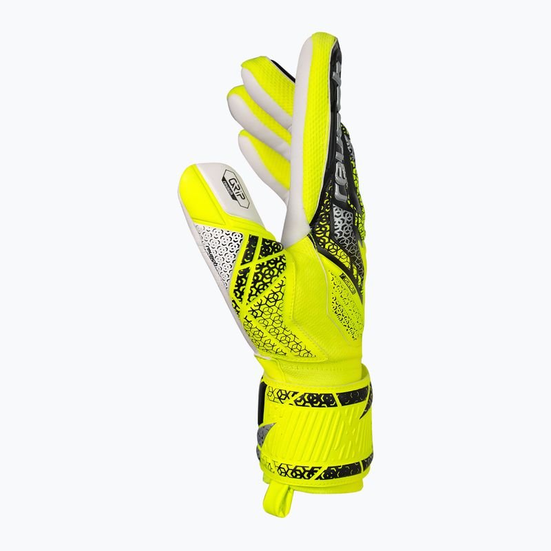 Rękawice bramkarskie dziecięce Reusch Attrakt Grip Junior safety yellow/silver 4