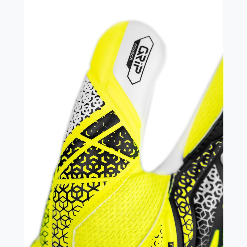 Rękawice bramkarskie dziecięce Reusch Attrakt Grip Junior safety yellow/silver 6