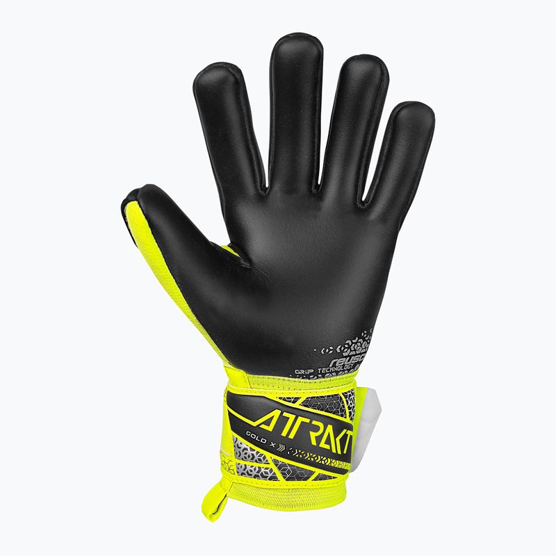 Rękawice bramkarskie dziecięce Reusch Attrakt Gold X NC Junior safety yellow/silver/black 3