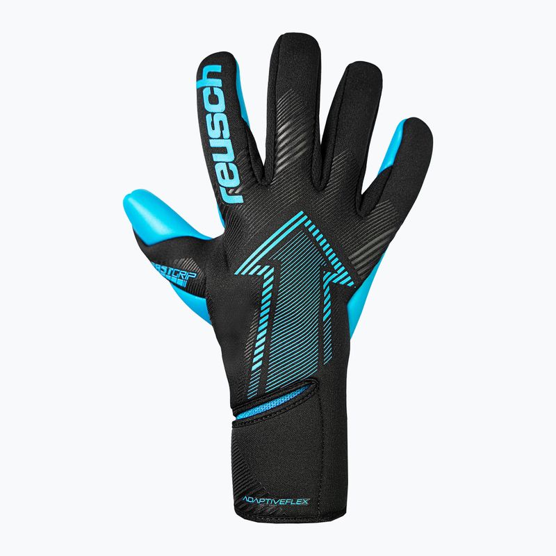 Rękawice bramkarskie Reusch Fastgrip Aqua black/aqua blue 2
