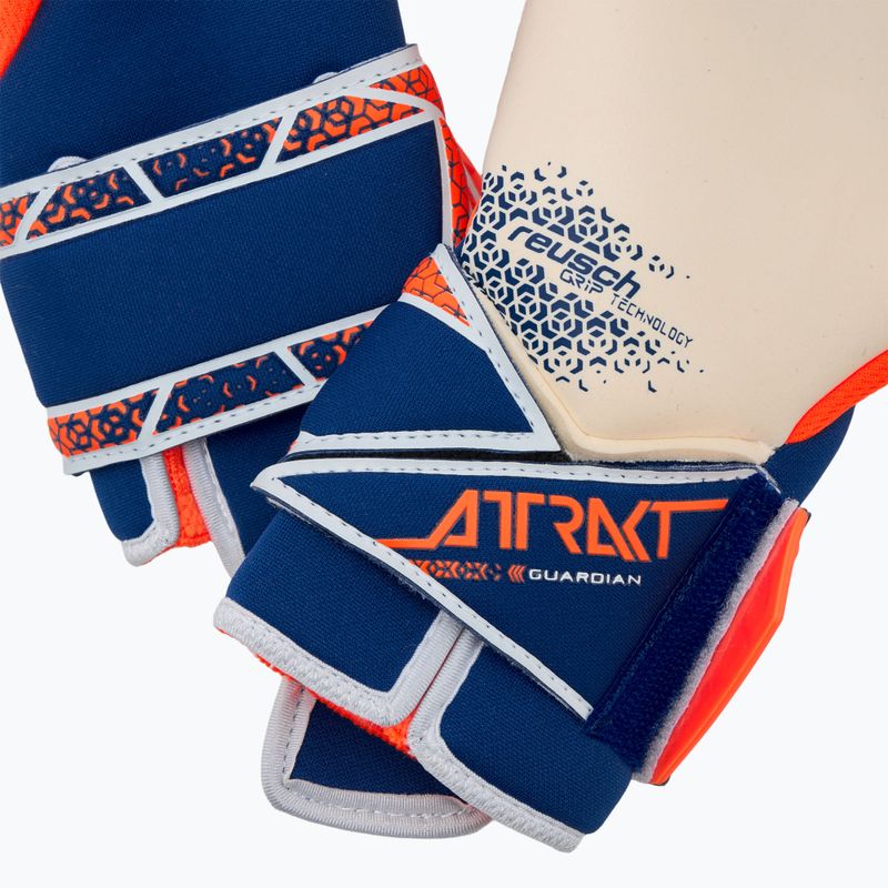 Rękawice bramkarskie Reusch Attrakt Gold X Guardian shocking orange/energize blue 5