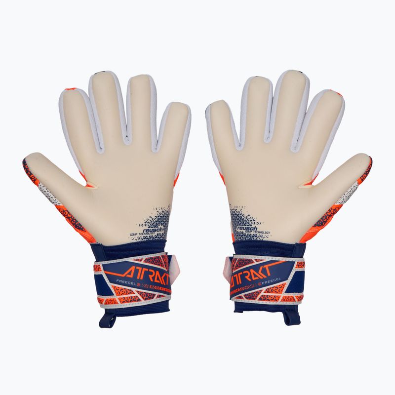 Rękawice bramkarskie Reusch Attrakt Freegel Gold NC shocking orange/energize blue shocking orange/energize blue 3