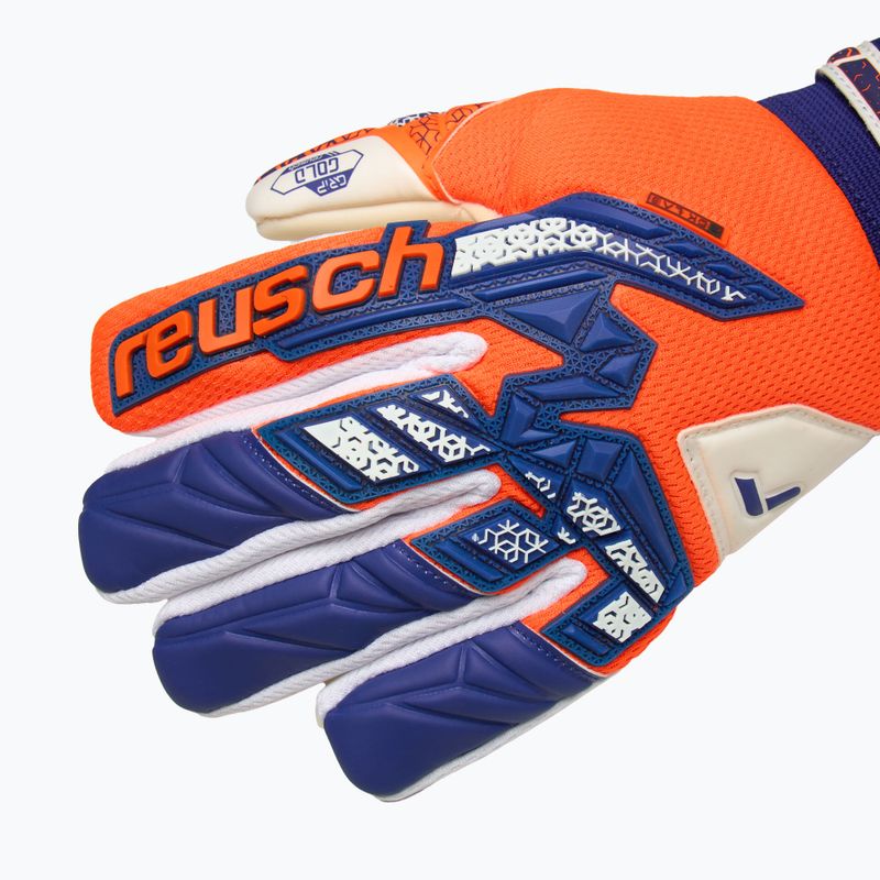 Rękawice bramkarskie dziecięce Reusch Attrakt Freegel Gold NC Junior orange/blue 6