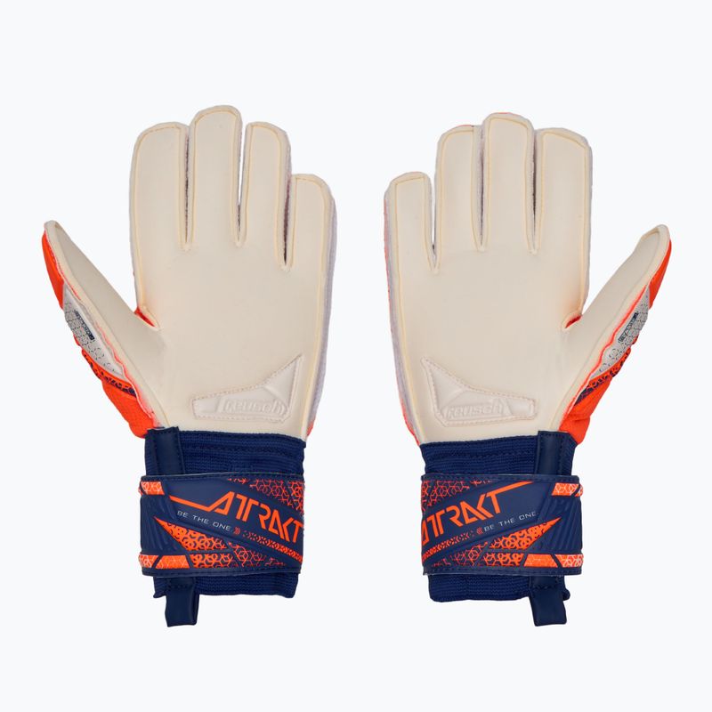 Rękawice bramkarskie Reusch Attrakt Silver Junior shocking orange/energize blue 3