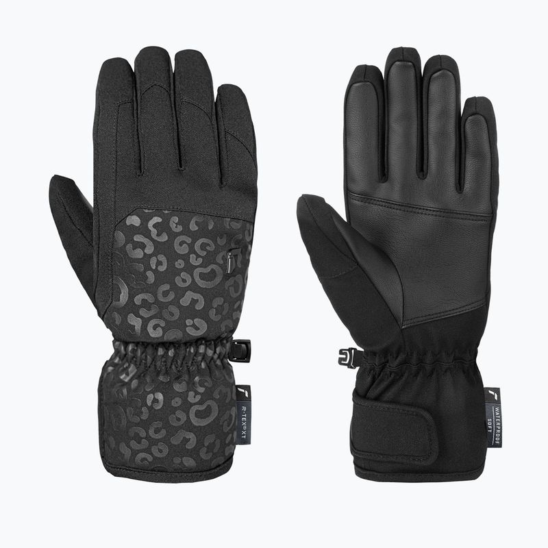 Rękawice narciarskie damskie Reusch Keira R-Tex XT black/black leopard