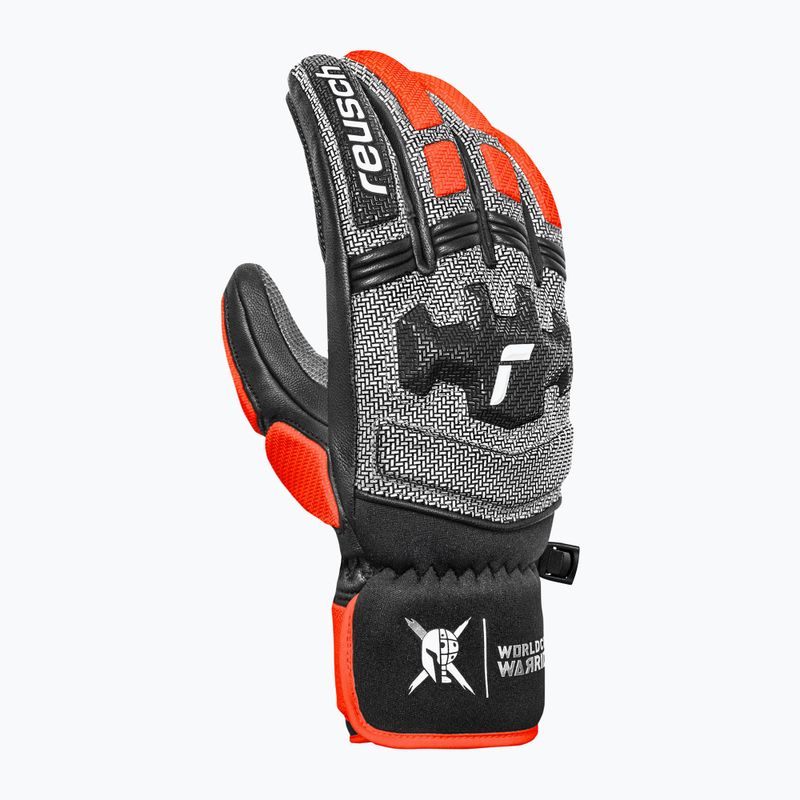Rękawice narciarskie Reusch Worldcup Warrior DH black/silver/fluo red 2