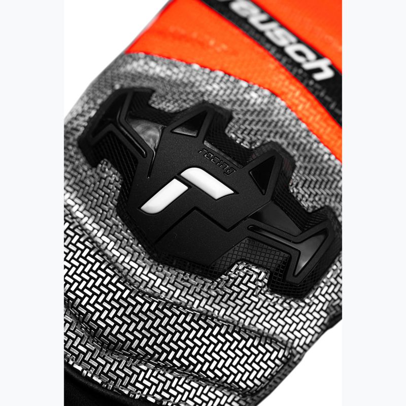 Rękawice narciarskie dziecięce Reusch Worldcup Warrior GS Mitten black/silver/fluo red 5