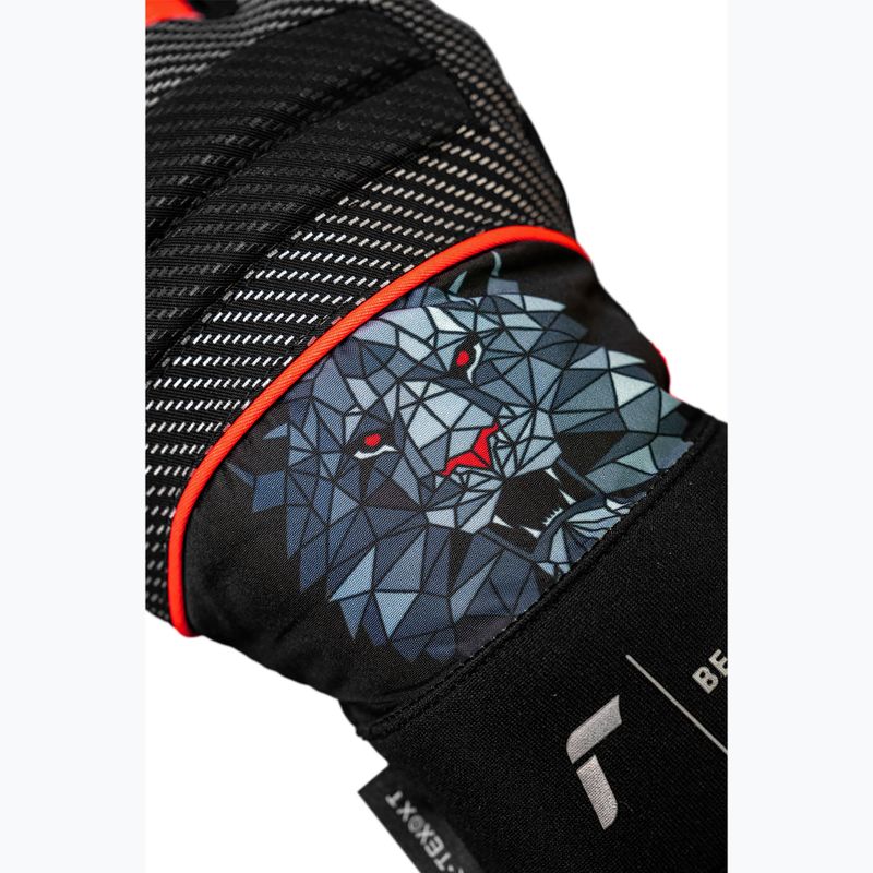 Rękawice narciarskie dziecięce Reusch Warrior R-Tex XT Junior blck/silver/fluo red 7