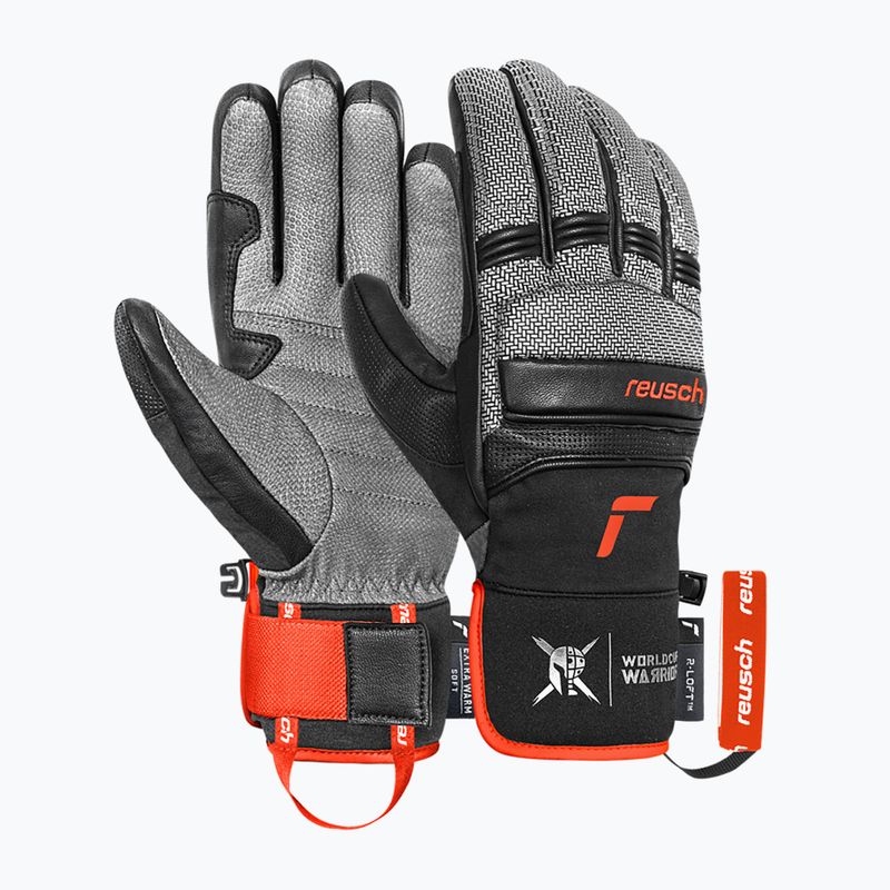 Rękawice narciarskie męskie Reusch Alpine Master black/silver/fluo red 2