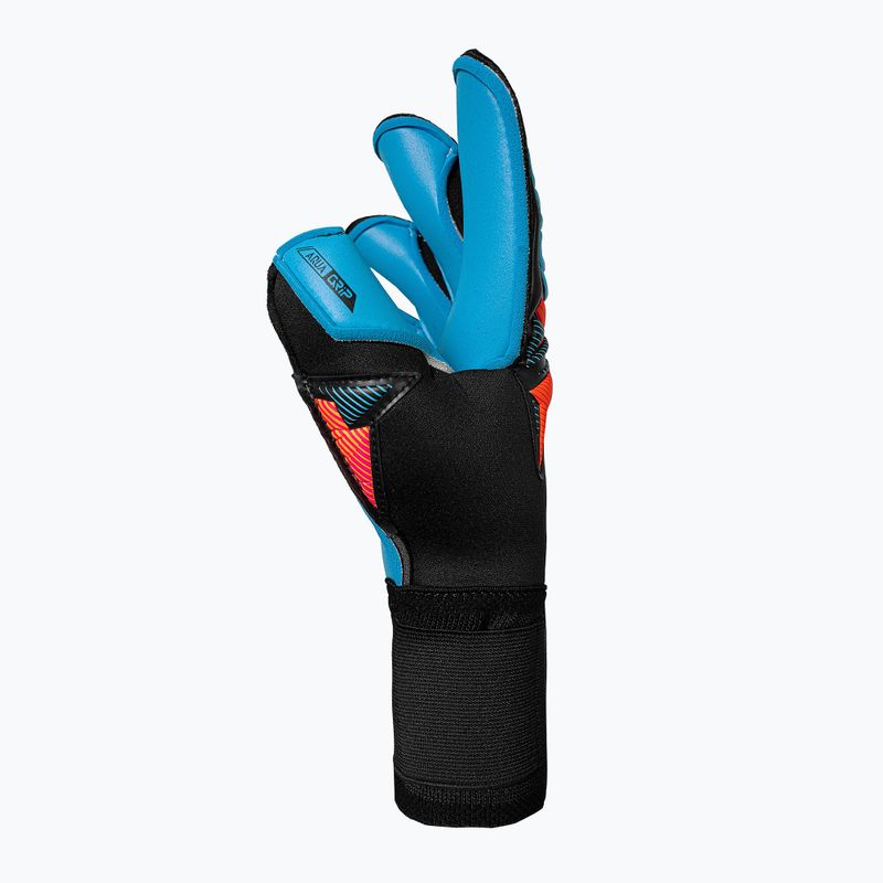 Rękawice bramkarskie Reusch Attrakt Aqua Evolution black/shocking orange/aqua blue 4