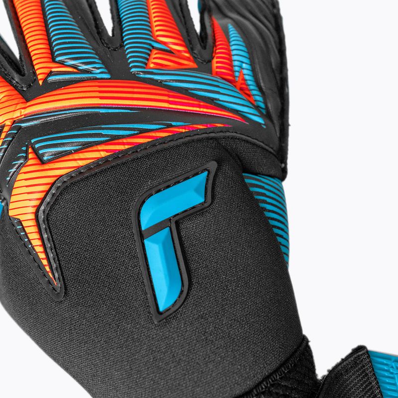 Rękawice bramkarskie Reusch Attrakt Aqua Evolution black/shocking orange/aqua blue 5