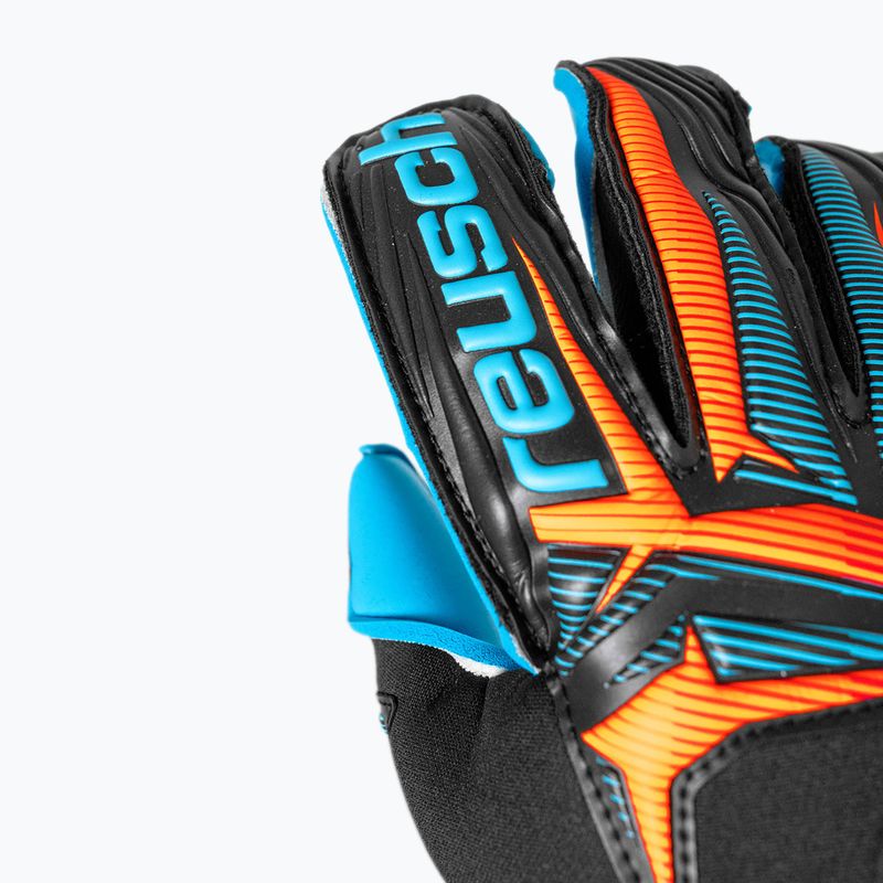 Rękawice bramkarskie Reusch Attrakt Aqua Evolution black/shocking orange/aqua blue 6