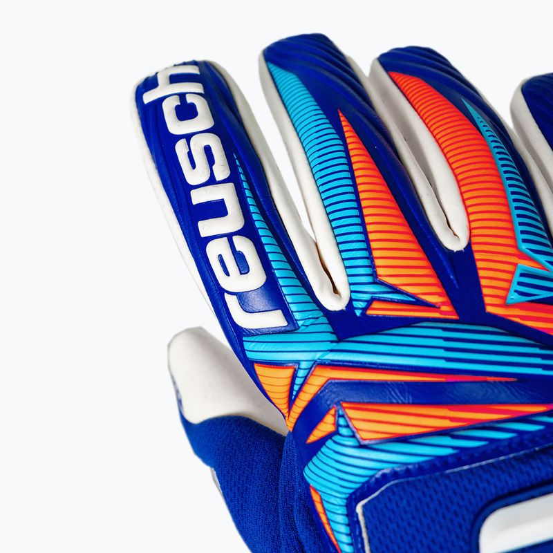 Rękawice bramkarskie Reusch Attrakt Gold X NC Gravity sharp blue/white/shocking orange 5