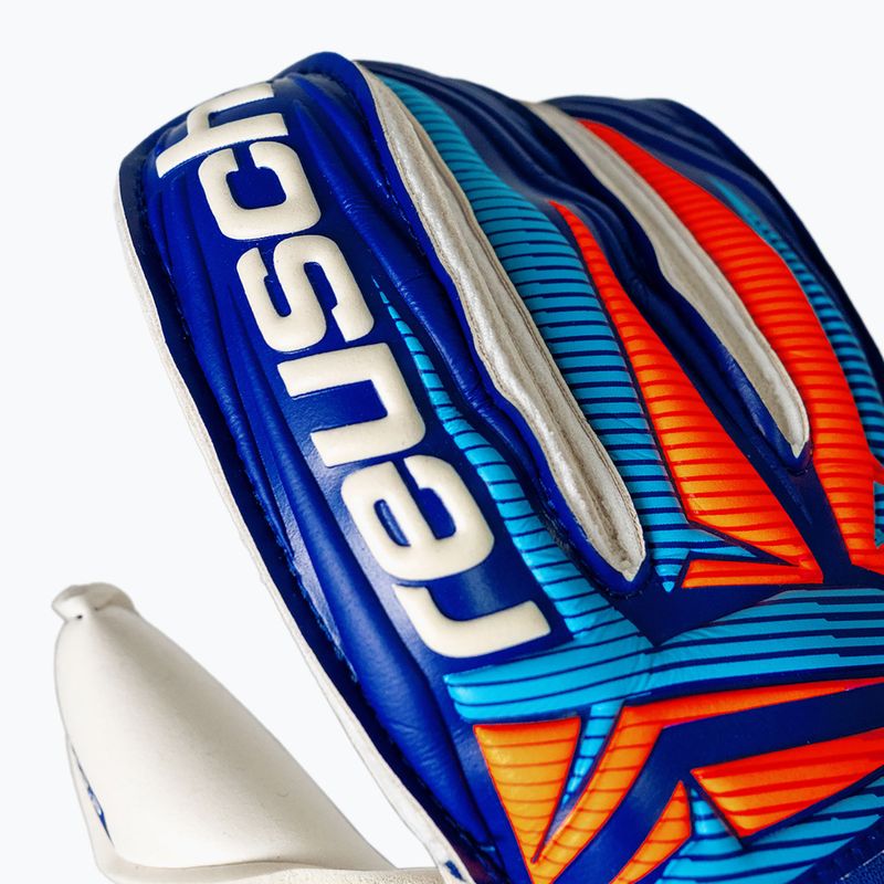 Rękawice bramkarskie Reusch Attrakt Gold X Roll Finger sharp blue/white/shocking orange 5