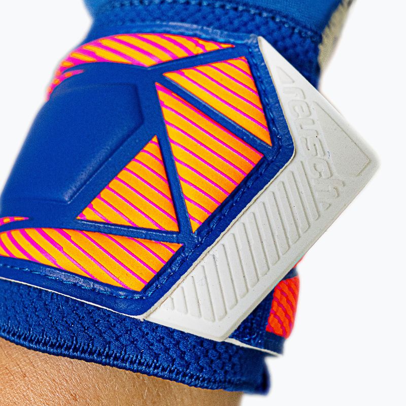 Rękawice bramkarskie Reusch Attrakt Gold X Roll Finger sharp blue/white/shocking orange 7