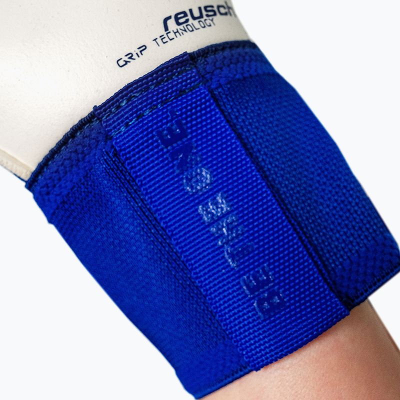 Rękawice bramkarskie Reusch Attrakt Gold X Roll Finger sharp blue/white/shocking orange 8