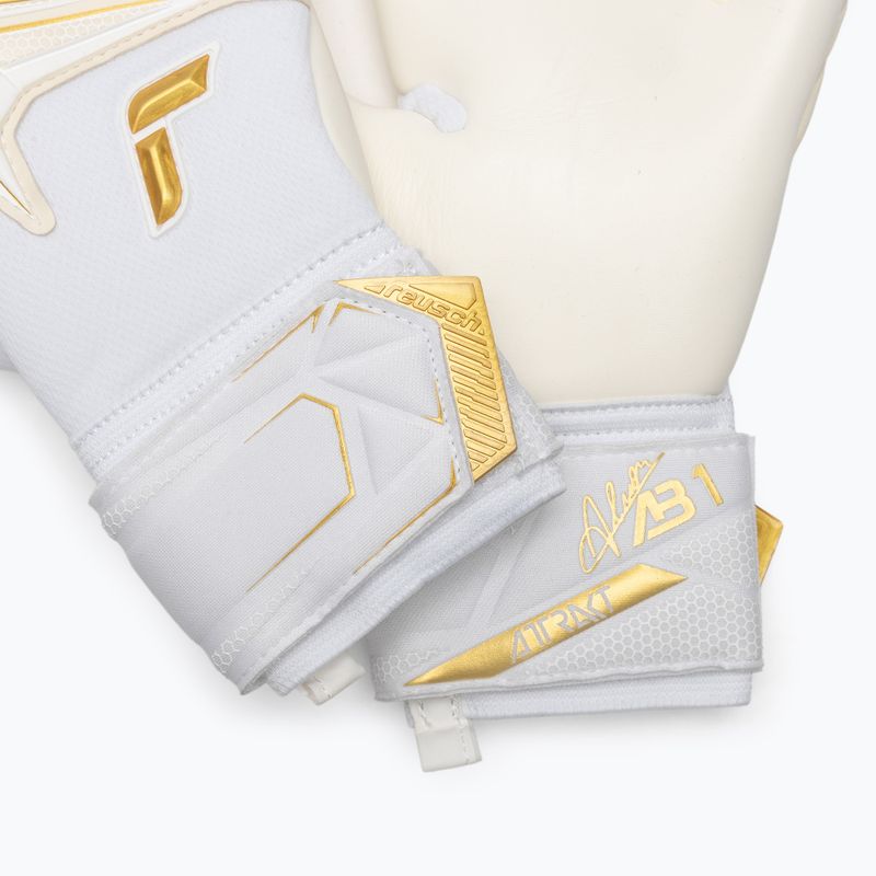 Rękawice bramkarskie Reusch Attrakt AB1 Advance white/gold 5