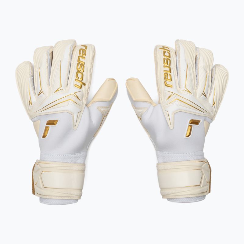 Rękawice bramkarskie Reusch Attrakt AB1 Duo white/gold 2